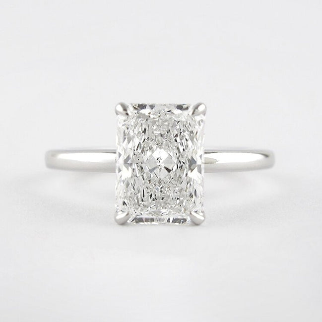 Radiant Cut Solitaire Moissanite Birthday Gift For Her