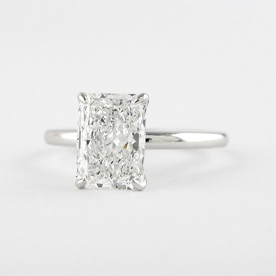 Radiant Cut Solitaire Moissanite Birthday Gift For Her