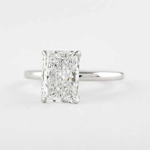 Radiant Cut Solitaire Moissanite Birthday Gift For Her