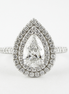 Lab Created D Color Pear Cut Double Halo Wedding Proposal Ring