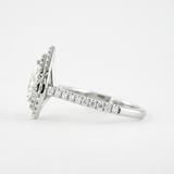 Lab Created D Color Pear Cut Double Halo Wedding Proposal Ring