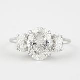 Oval Cut Moissanite Three Stone Wedding Proposal Ring