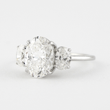 Oval Cut Moissanite Three Stone Wedding Proposal Ring