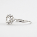 Oval Cut Moissanite Three Stone Wedding Proposal Ring