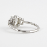 Oval Cut Moissanite Three Stone Wedding Proposal Ring