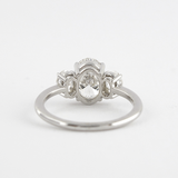 Oval Cut Moissanite Three Stone Wedding Proposal Ring