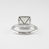 Princess Cut Moissnaite Halo Engagement Wedding Ring