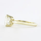 Three Stone Radiant Cut Moissnaite Diamond Wedding Ring