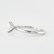 Four Prong Solitaire Oval Cut Moissanite Proposal Ring For Girls