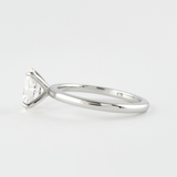 Four Prong Solitaire Oval Cut Moissanite Proposal Ring For Girls