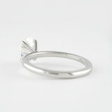 Four Prong Solitaire Oval Cut Moissanite Proposal Ring For Girls