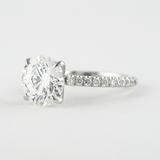 VVS1 Moissanite Round Cut Side Accent Valentine Day Gift