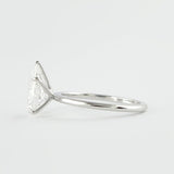 Colorless Moissanite Pear Cut Solitaire Engagement Ring