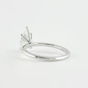 Colorless Moissanite Pear Cut Solitaire Engagement Ring