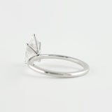 Colorless Moissanite Pear Cut Solitaire Engagement Ring
