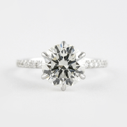 Lab Created Round Cut Pave Set Promise Day Ring For Her