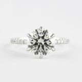 Lab Created Round Cut Pave Set Promise Day Ring For Her