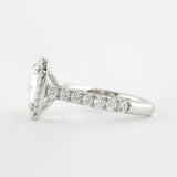 D Color Moissnaite Cushion Cut Halo Engagement Ring