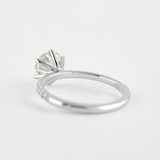 Lab Created Round Cut Pave Set Promise Day Ring For Her
