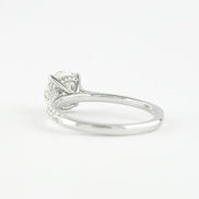 D Color Lab Created Moissanite Round Cut Hidden Halo Ring
