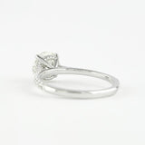 D Color Lab Created Moissanite Round Cut Hidden Halo Ring