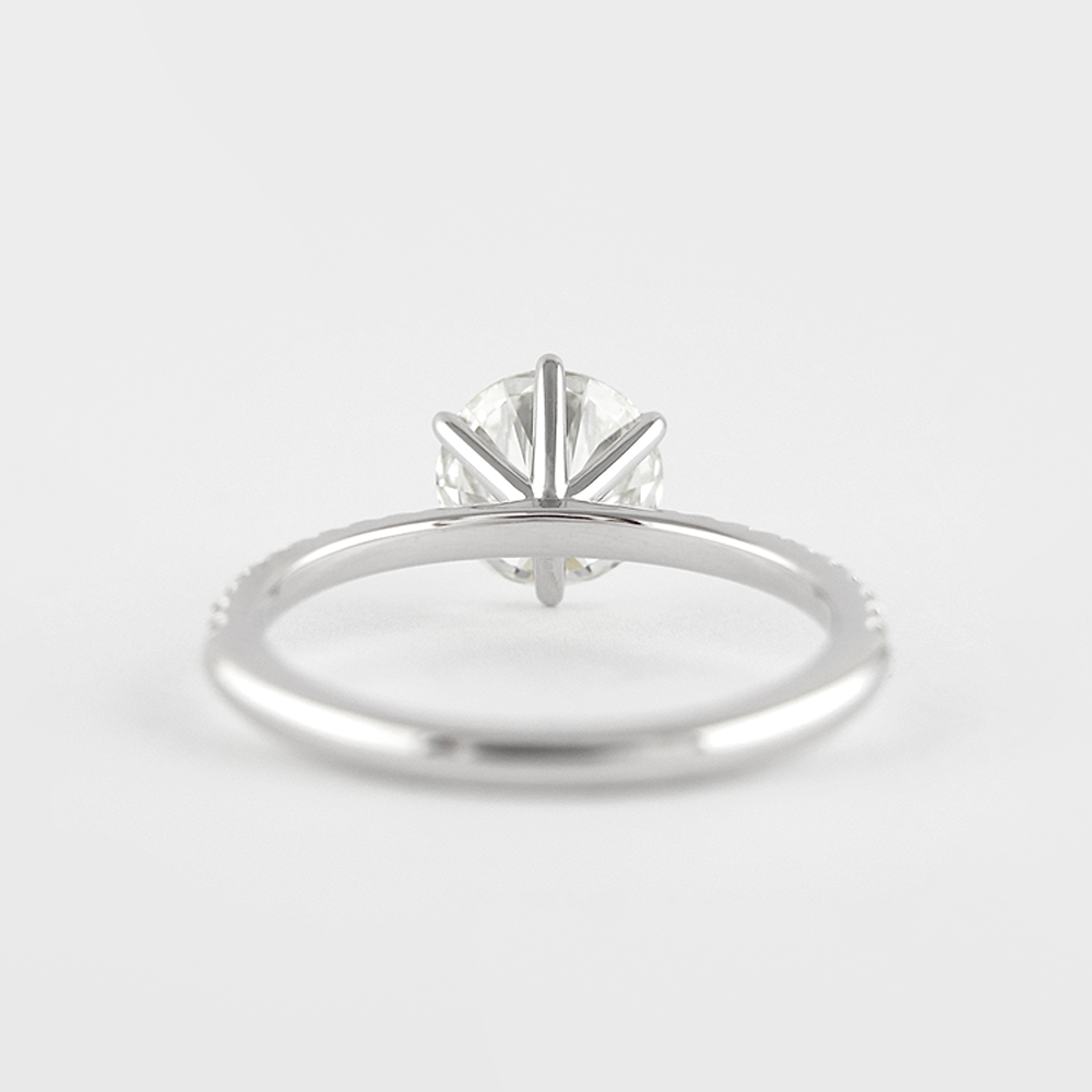 Lab Created Round Cut Pave Set Promise Day Ring For Her