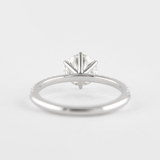 Lab Created Round Cut Pave Set Promise Day Ring For Her