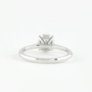 D Color Lab Created Moissanite Round Cut Hidden Halo Ring