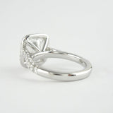 D Color Moissnaite Cushion Cut Halo Engagement Ring
