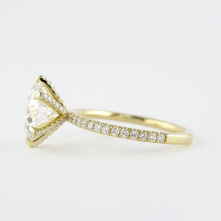Round Brilliant Cut Moissnaite Six Prong Engagement Ring