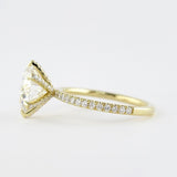 Round Brilliant Cut Moissnaite Six Prong Engagement Ring