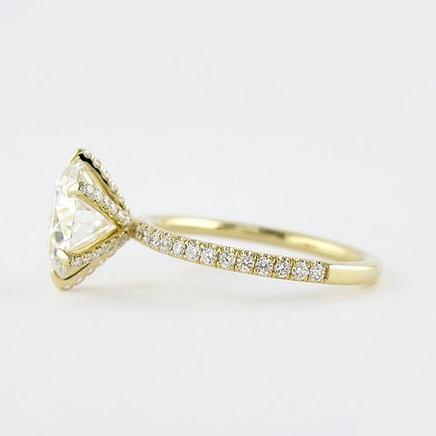 Round Brilliant Cut Moissnaite Six Prong Engagement Ring