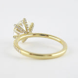 Round Brilliant Cut Moissnaite Six Prong Engagement Ring