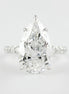 D Color Pear Cut Pave Set Moissanite Engagement Wedding Ring
