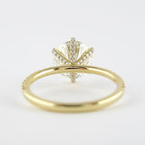 Round Brilliant Cut Moissnaite Six Prong Engagement Ring