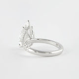 D Color Pear Cut Pave Set Moissanite Engagement Wedding Ring