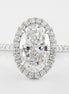 D Color Oval Cut Halo Moissanite Ring Gift For Women