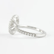 D Color Oval Cut Halo Moissanite Ring Gift For Women