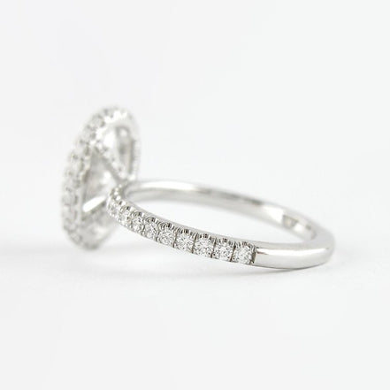 D Color Oval Cut Halo Moissanite Ring Gift For Women