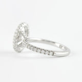 D Color Oval Cut Halo Moissanite Ring Gift For Women