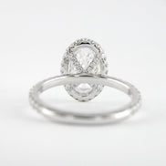 D Color Oval Cut Halo Moissanite Ring Gift For Women