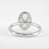 D Color Oval Cut Halo Moissanite Ring Gift For Women