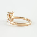 Radiant Cut Hidden Halo VVS1 Clarity Moissnaite Diamond Ring