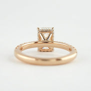 Radiant Cut Hidden Halo VVS1 Clarity Moissnaite Diamond Ring