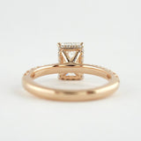 Radiant Cut Hidden Halo VVS1 Clarity Moissnaite Diamond Ring