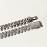 Iced Out Moissanite 20mm Cuban Chain For Men's