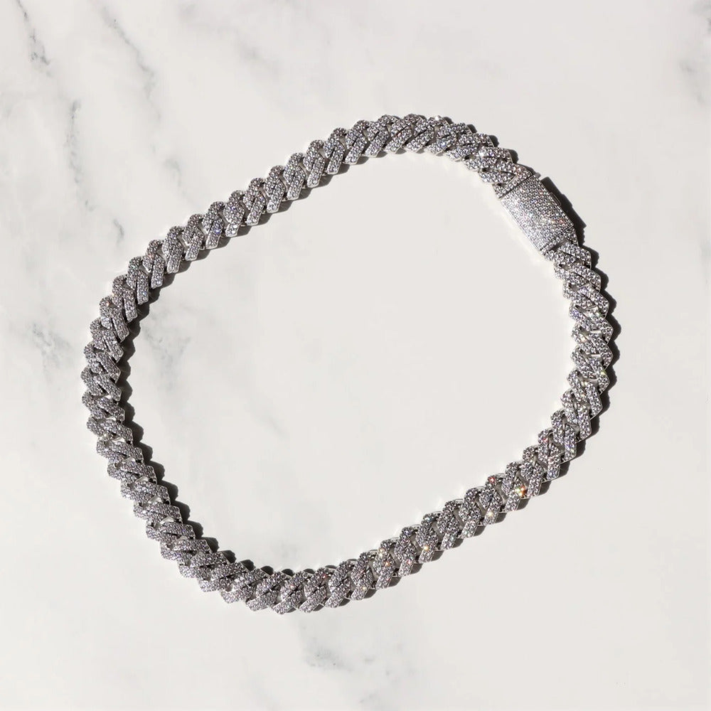 Iced Out Moissanite 20mm Cuban Chain For Men's