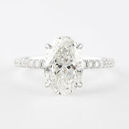 Moissanite Hidden Accent Oval Cut Birthday Gift For Women