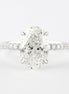 Moissanite Hidden Accent Oval Cut Birthday Gift For Women
