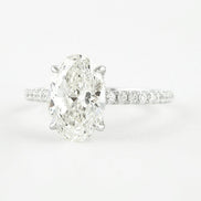 Moissanite Hidden Accent Oval Cut Birthday Gift For Women